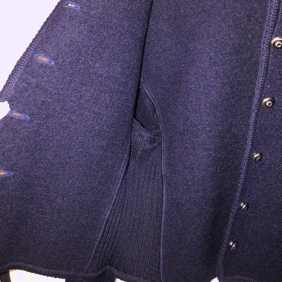 VINTAGE Deans  Of Scotland Navy Blue Jacket Size L - Picture 8 of 8